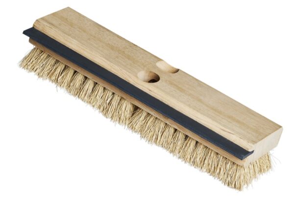 11" Wood Deck Brush with Squeegee - White Tampico