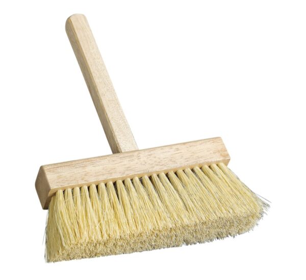 7" Wood White Wash Brush with 3 Rows of Bristles