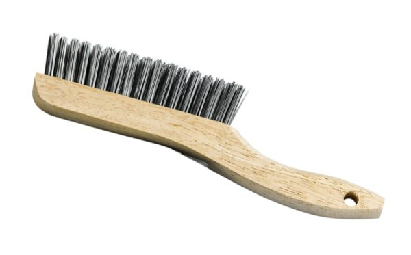 Wire Brush with a 10" Shoe Handle in wood