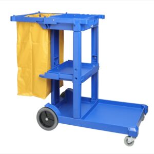 Janitor Cart With Zippered Bag - Blue