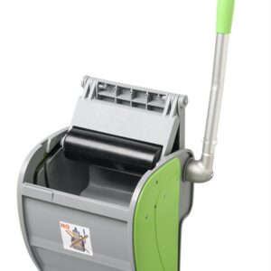 Roller wringer for flat mops in green