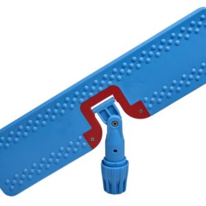 16" Dual-Sided Flat Mop Frame in Blue with locking collar