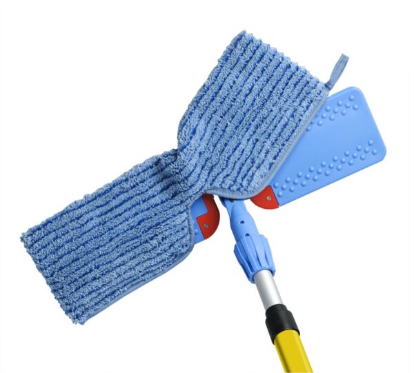 Dual-Sided Flat Mop Frame with Dual Microfiber Flat Mop