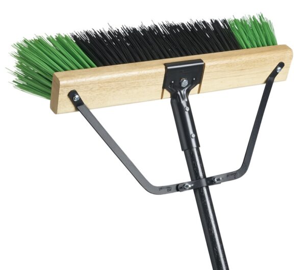 RYNO Stiff Push Broom in Green