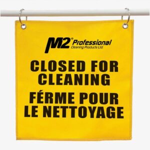 "Closed for Cleaning" Hanging Door Sign - English / French