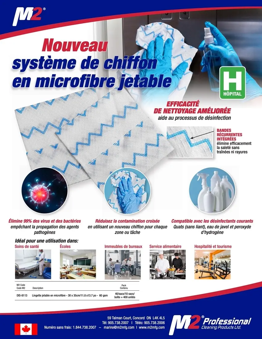 Disposible Cloth Data Sheet - French