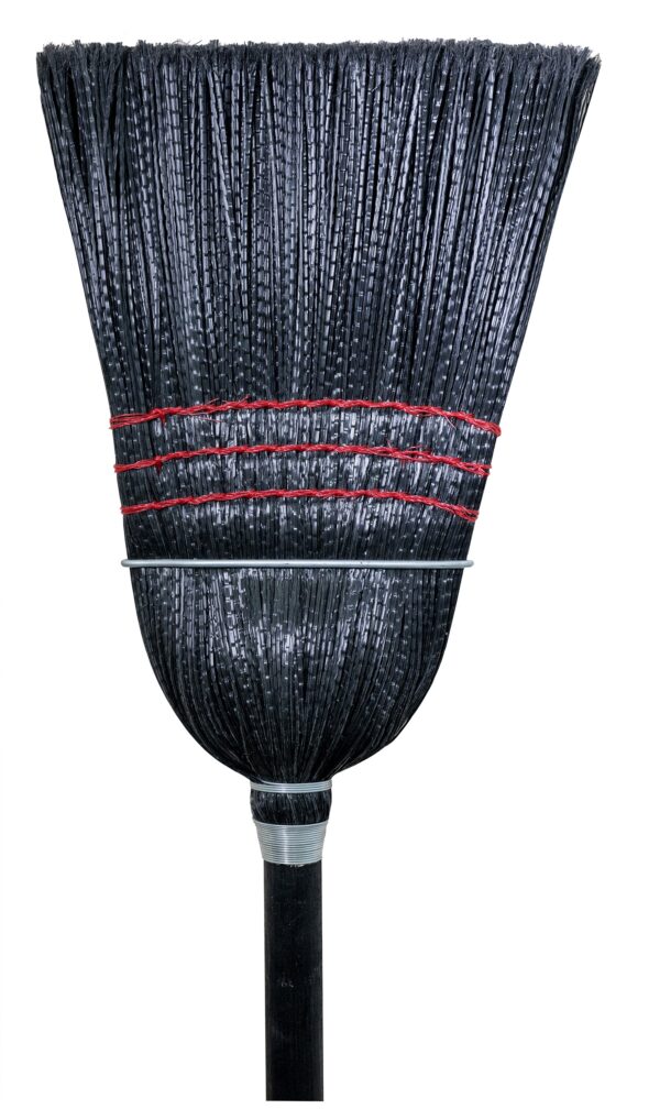 Plastic Warehouse Corn Broom - Black