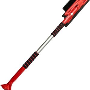 37"-61"/95cm-155cm 3-in-1 Telescopic EVA Blade & Snow Brush with Ice Scraper